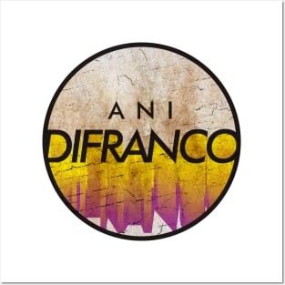 Ani DiFranco - VINTAGE YELLOW CIRCLE Posters and Art